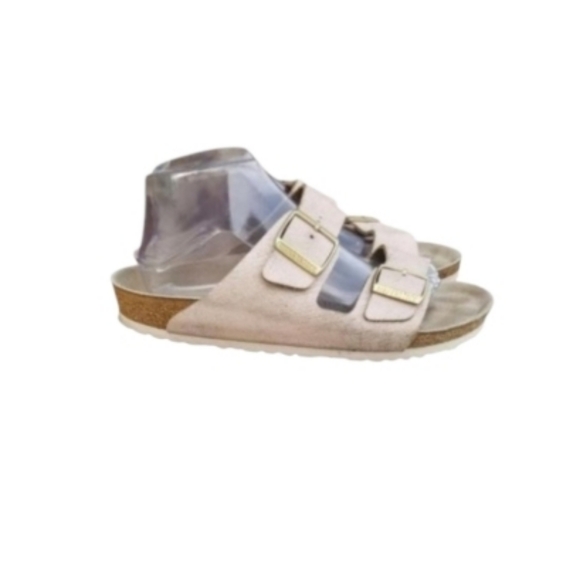 Birkenstock Shoes - 42 Birkenstock Shimmer Distress Rose Pink Slip On Sandal Birks Shoe Women 11